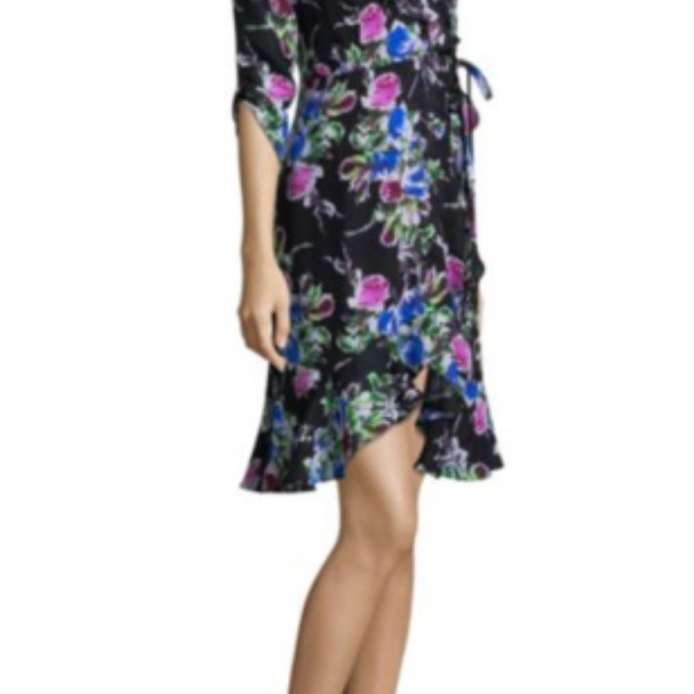 Milly of New York Black Silk Audrey Dress Size 8 - Picture 2 of 8